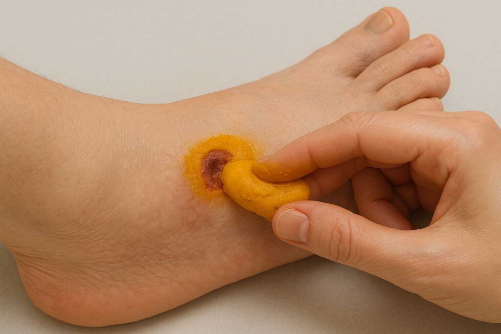 زردچوبه برای زخم پای دیابتی