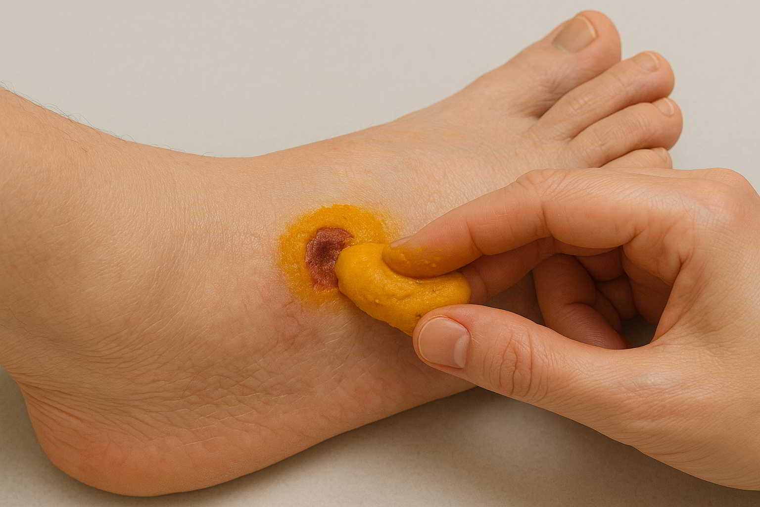 زردچوبه برای زخم پای دیابتی