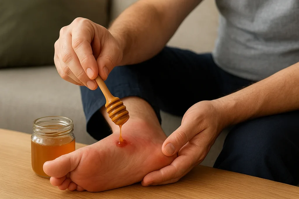 درمان زخم پای دیابتی با عسل
