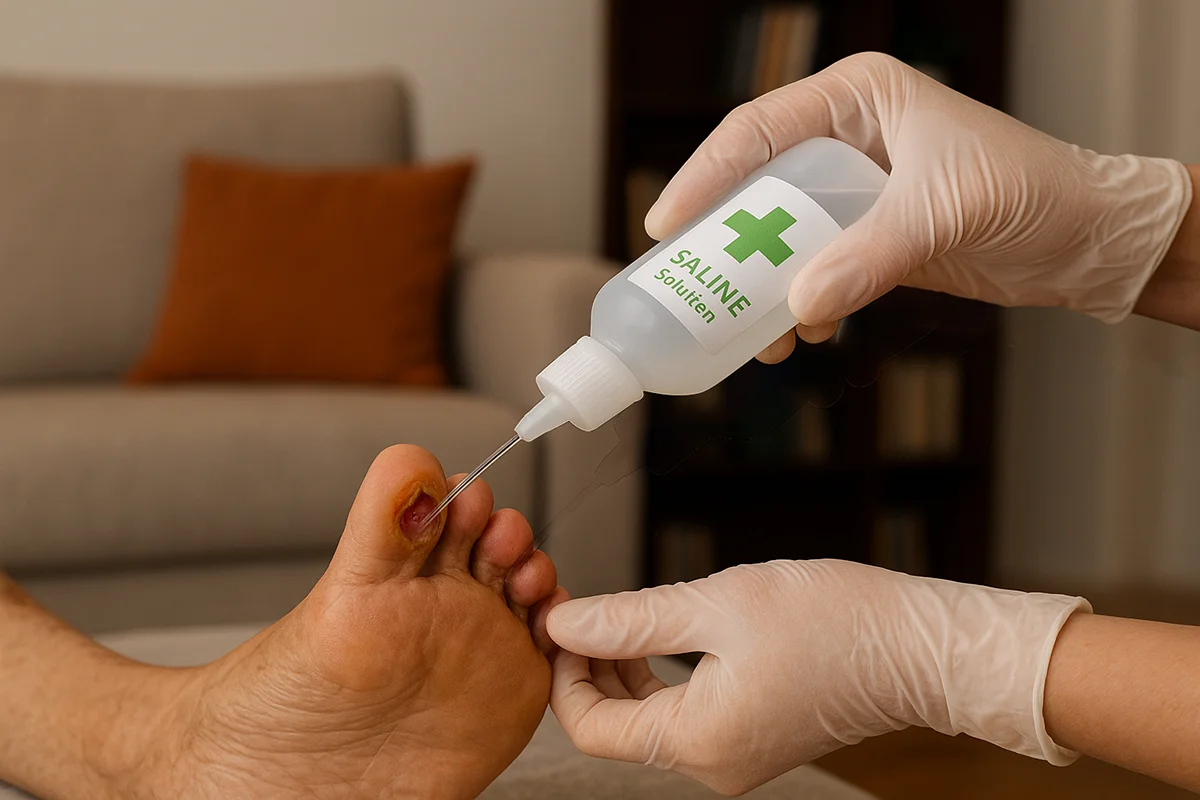 شستشوی زخم پای دیابتی